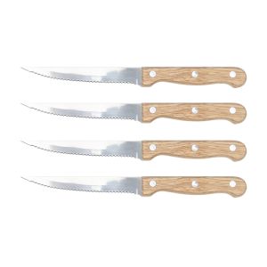 Steakmesser 4 - er Set  in Holzoptik