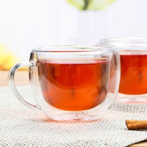 Teeglas, 2er-Set doppelwandig, ca. 9 x 7,5cm