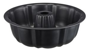 Guglhupfform aus Karbonstahl, antihaftbeschichtet, Maße: ca. 23 x 11,5cm