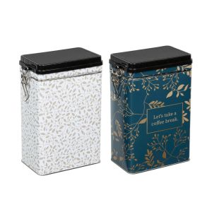 Kaffeedose, rechteckig 2 - fach sortiert Maße: ca. 12,2 x 8 x 18,5cm