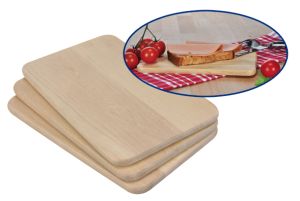 Holzbrett, 3er Set, Masse: 21,5 x 13,5 x 1 cm