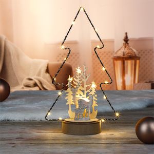 LED Metall Tannenbaum Maße: ca. 18 x 9,5 x 30,7cm