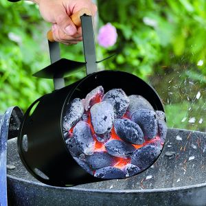 Anzündkamin aus Metall - Kohlestarter Maße: ca. Ø 17; H 27 x B 27,2cm