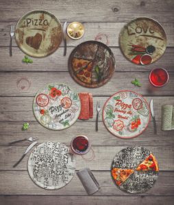 Pizzateller Napoli 33 cm div Motive