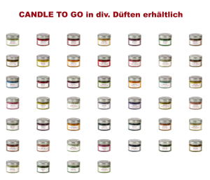 Candle to Go - in div. Düften