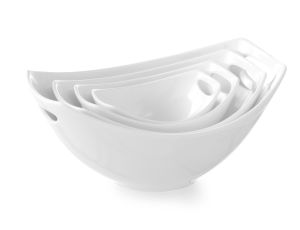 Salat- und Beilagenschüssel aus Porzellan