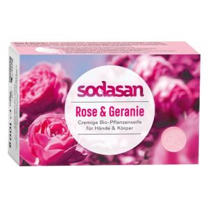 SODASAN Bio-Seife Rose + Geranie 100g