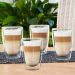 Latte Macchiato-Glas 400ml, 4er-Set  doppelwandig, ca. 9 x 14cm