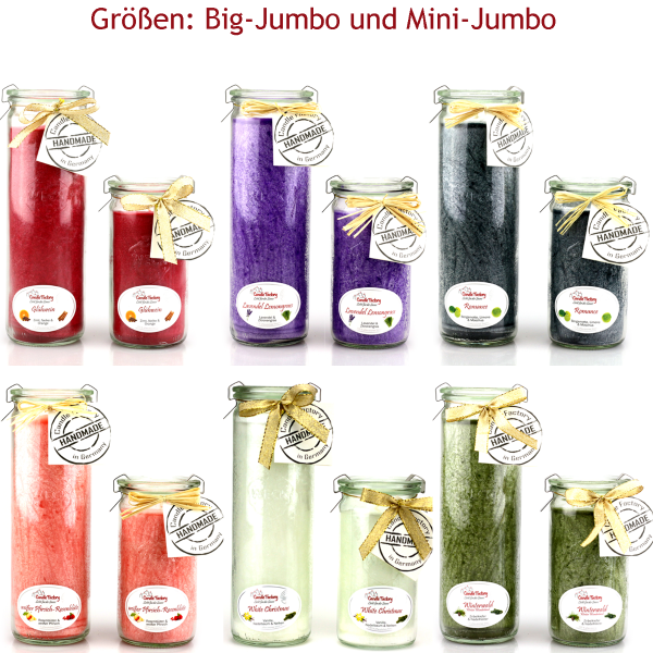 Candle Factory Mini oder Big Jumbo Duftkerzen Sorten